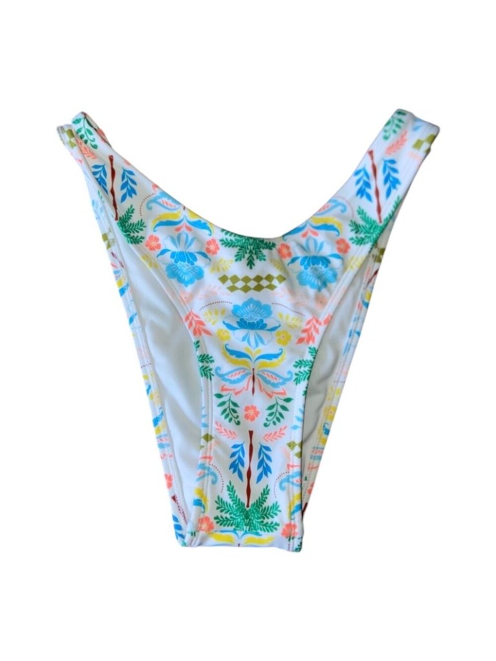 Wild Fable Women's Multicolor Floral High Leg Bikini Swim Bottoms, S